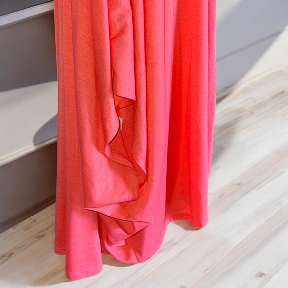 Avenue Coral Open Front Batwing Lightweight Cardigan - Picture 8 of 16